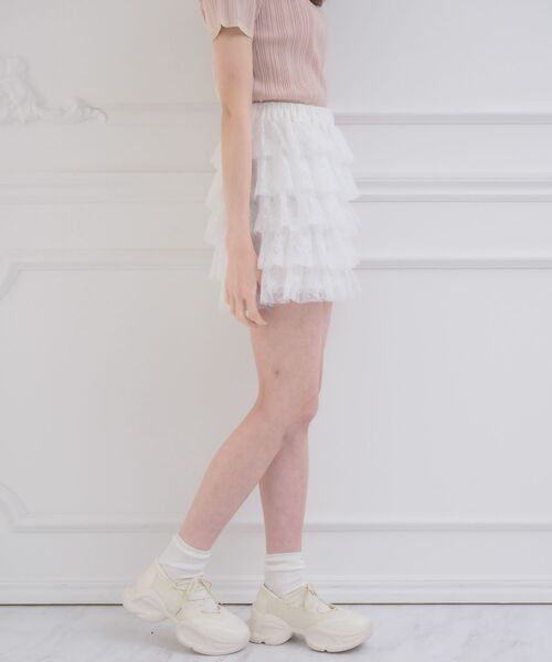 ems excite（エムズエキサイト）の「ティアードフリルSPT（その他パンツ・レディース・レオパード/ブラック/オフホワイト・FREE）」の9枚目の写真