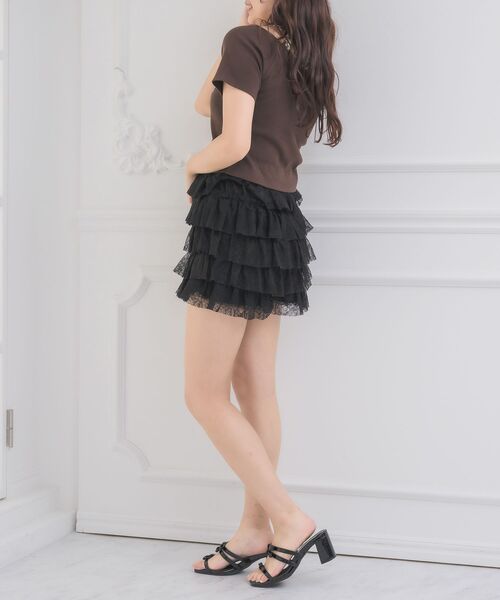 ems excite（エムズエキサイト）の「ティアードフリルSPT（その他パンツ・レディース・レオパード/ブラック/オフホワイト・FREE）」の16枚目の写真