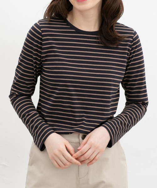 オーガニックボーダーT（Tシャツ/カットソー）｜Honeys（ハニーズ）の