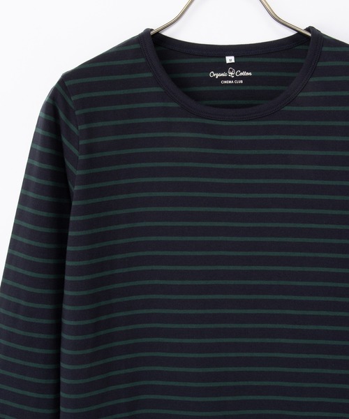 Honeys（ハニーズ）の「オーガニックボーダーＴ（Tシャツ/カットソー・レディース・ネイビー系1/ブラック×ベージュ/グレー系その他/ネイビー系2/パープル系その他・LL/L/S/M）」の20枚目の写真
