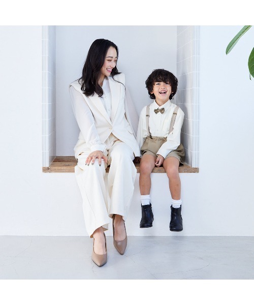 Fluffy BROTHERS（フラッフィーブラザーズ）の「BOYSセットアップシャツ（シャツ/ブラウス・キッズ・ブラウン/オフホワイト・100/110/120/130/140）」の10枚目の写真