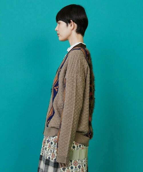 FRAPBOIS（フラボア）の「レオパーカーデ（カーディガン/ボレロ・レディース・グレー/ブラウン・2/1）」の11枚目の写真