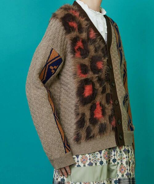 FRAPBOIS（フラボア）の「レオパーカーデ（カーディガン/ボレロ・レディース・グレー/ブラウン・2/1）」の13枚目の写真