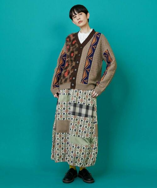 FRAPBOIS（フラボア）の「レオパーカーデ（カーディガン/ボレロ・レディース・グレー/ブラウン・2/1）」の20枚目の写真