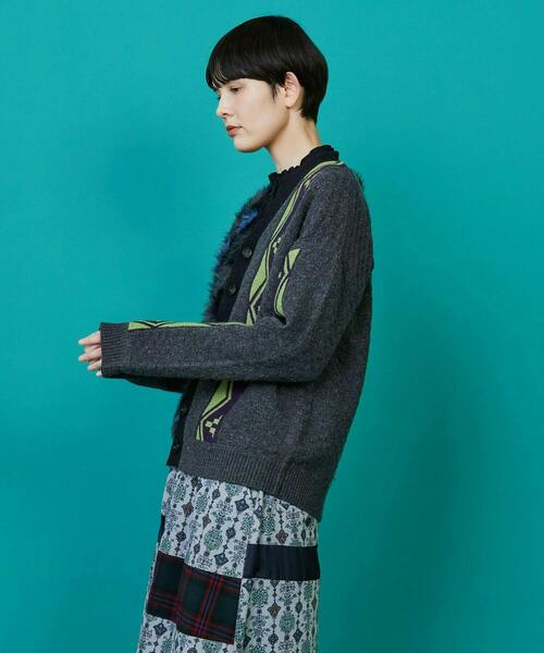 FRAPBOIS（フラボア）の「レオパーカーデ（カーディガン/ボレロ・レディース・グレー/ブラウン・2/1）」の22枚目の写真