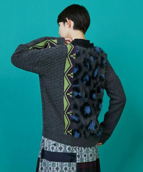 FRAPBOIS（フラボア）の「レオパーカーデ（カーディガン/ボレロ・レディース・グレー/ブラウン・2/1）」の15枚目の写真