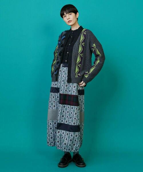 FRAPBOIS（フラボア）の「レオパーカーデ（カーディガン/ボレロ・レディース・グレー/ブラウン・2/1）」の3枚目の写真