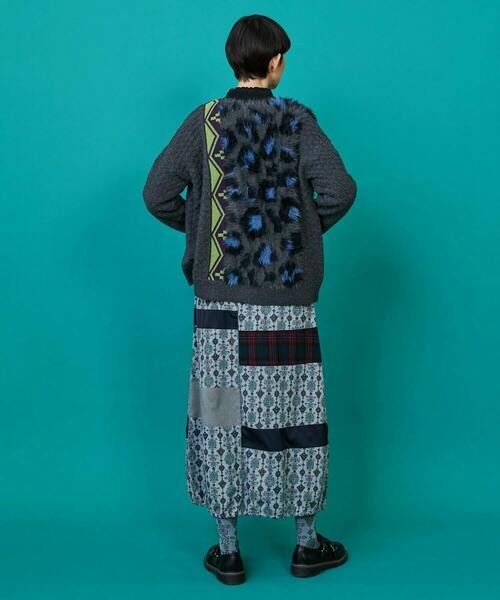 FRAPBOIS（フラボア）の「レオパーカーデ（カーディガン/ボレロ・レディース・グレー/ブラウン・2/1）」の5枚目の写真