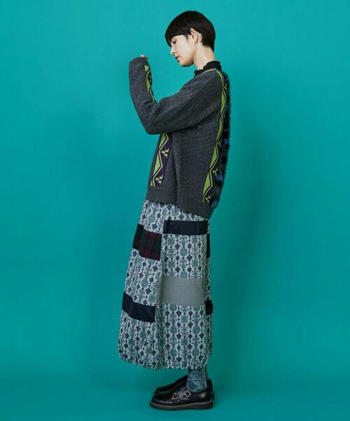 FRAPBOIS（フラボア）の「レオパーカーデ（カーディガン/ボレロ・レディース・グレー/ブラウン・2/1）」の6枚目の写真