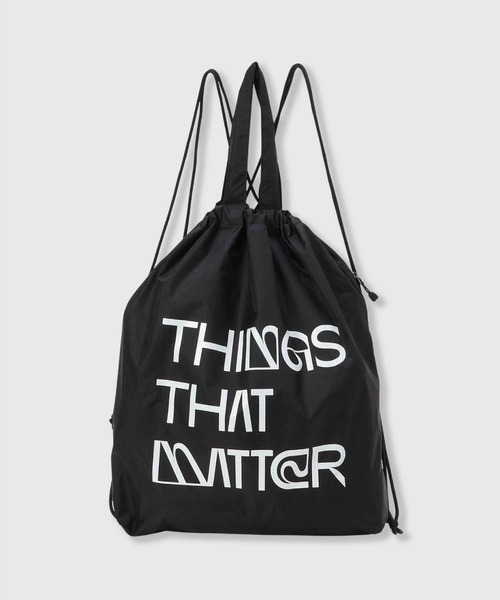THINGS THAT MATTER(シングス ザット マター)の「TTM DRAWSTRING BAG / TTMドローストリングバッグ(エコバッグ/サブバッグ・レディース・ブラック・FREE)」の6枚目の写真