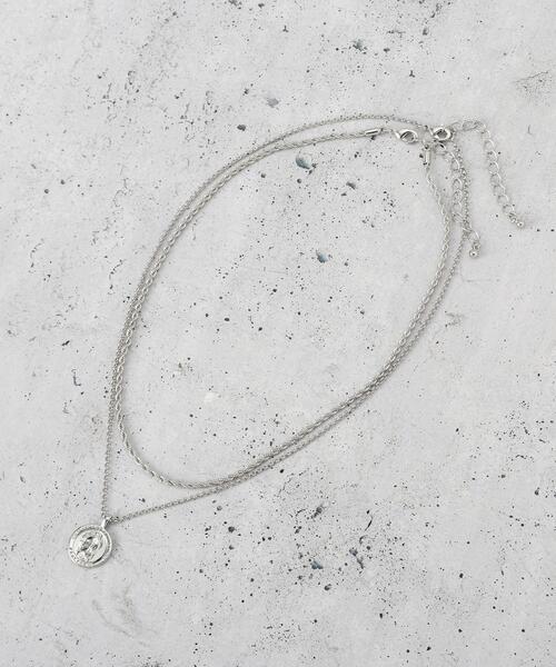 THE SHOP TK （ザ ショップ ティーケー ）の「コインチェーン2WAYショートネックレス（ネックレス・レディース・ゴールド/シルバー・00）」の4枚目の写真