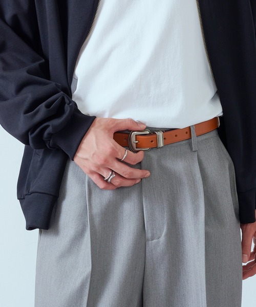 Wrangler（ラングラー）の「【Wrangler】WEATERN BELT 105cm（ベルト・メンズ・ブラック/キャメル・FREE）」の2枚目の写真