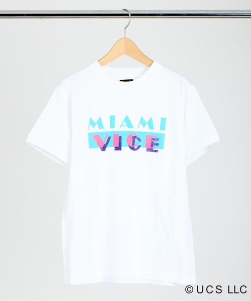 THE BAREFOOT(ベアフット)の「【 Chadwick / チャドウィック 】/ MOVIE TEE /『 Miami Vice 』(Tシャツ/カットソー・メンズ・ホワイト/チャコールグレー・MEDIUM/LARGE/X-LARGE/SMALL)」の2枚目の写真