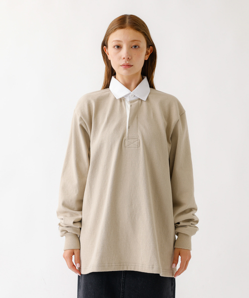 Barbarian(バーバリアン)の「【BARBARRIAN / バーバリアン】12oz HEAVY WEIGHT/ポロシャツ/ラガーシャツ/ユニセックス【WEB限定】(ポロシャツ・メンズ・ベージュ・S/M/L/XL)」の3枚目の写真