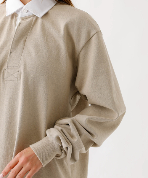Barbarian(バーバリアン)の「【BARBARRIAN / バーバリアン】12oz HEAVY WEIGHT/ポロシャツ/ラガーシャツ/ユニセックス【WEB限定】(ポロシャツ・メンズ・ベージュ・S/M/L/XL)」の13枚目の写真