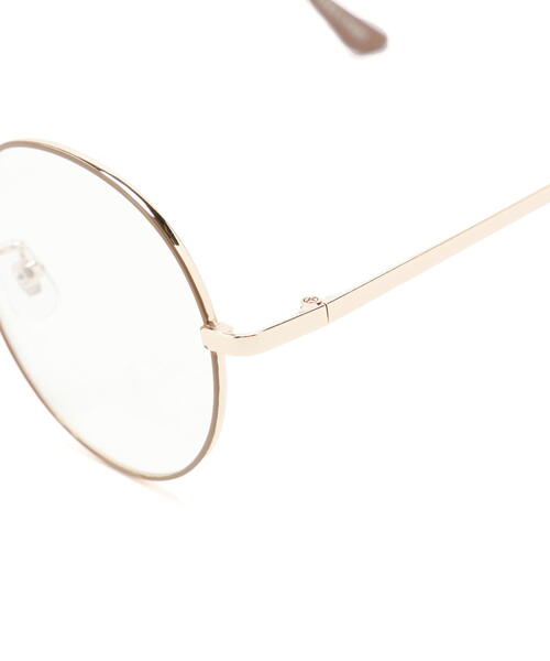 FREE'S MART（フリーズマート）の「ラウンドサングラス（サングラス・レディース・ホワイト/ブラウン・ﾌﾘ-）」の5枚目の写真