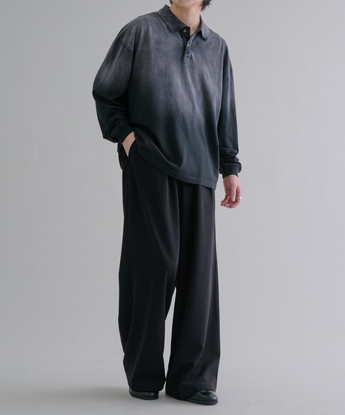 epnok（エプノック）の「フェードカラールーズポロシャツ（ポロシャツ・メンズ・ブラック/グレイッシュブルー/ブラック系・SMALL/MEDIUM/LARGE）」の13枚目の写真