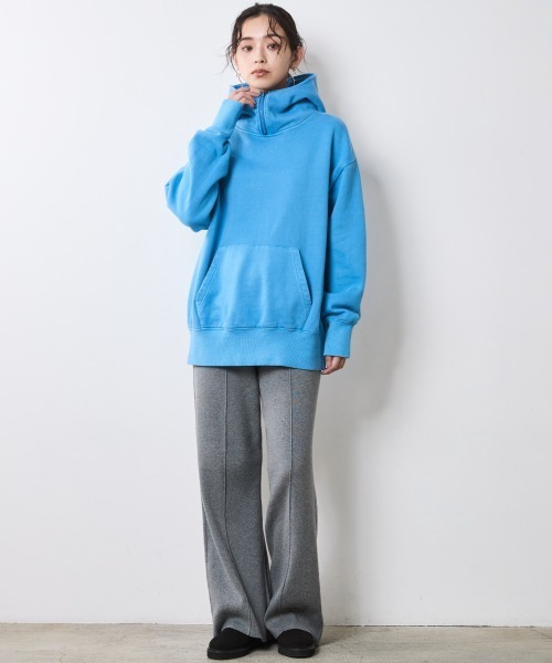 綿100％ピグメント染裏起毛フーディ＜大きいサイズ有＞シックスタイル