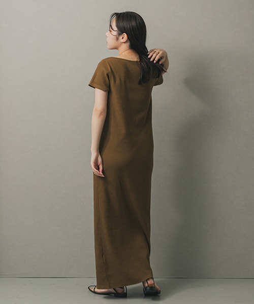 SENSE OF PLACE by URBAN RESEARCH（センスオブプレイスバイアーバンリサーチ）の「アシメネックリブワンピース（ワンピース・レディース・ベージュ/チャコールグレー/キャメル・S/ONE）」の19枚目の写真