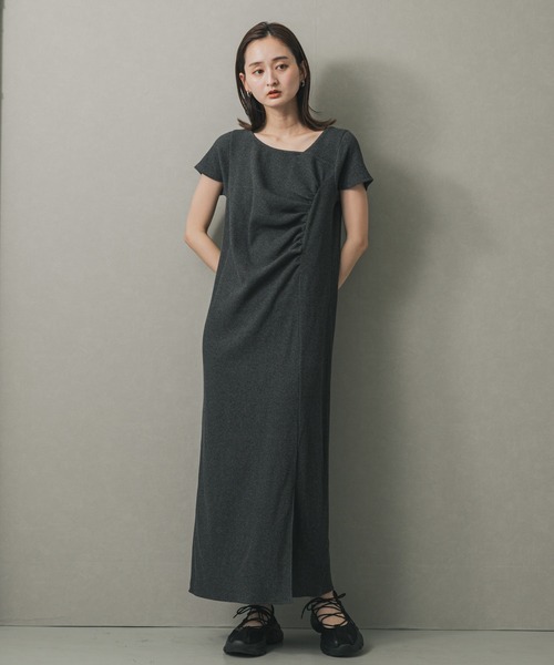 SENSE OF PLACE by URBAN RESEARCH（センスオブプレイスバイアーバンリサーチ）の「アシメネックリブワンピース（ワンピース・レディース・ベージュ/チャコールグレー/キャメル・S/ONE）」の22枚目の写真