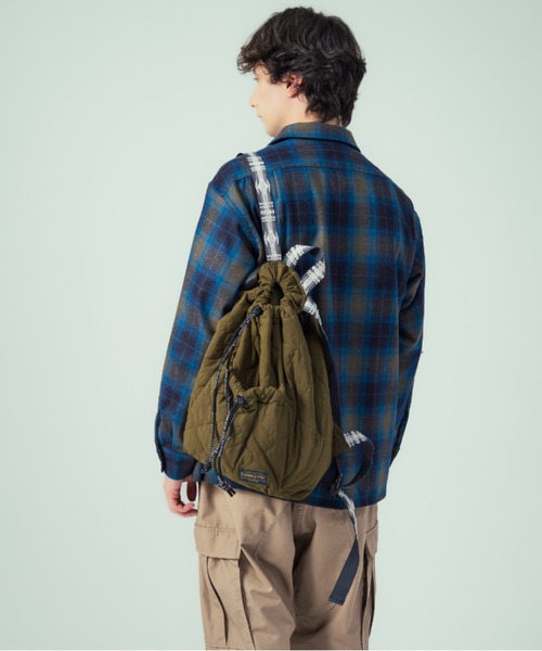 PENDLETON(ペンドルトン)の「キルティング・ナップサック(バックパック/リュック・メンズ・グリーン系その他/ブラック系その他・ONE SIZE)」の1枚目の写真