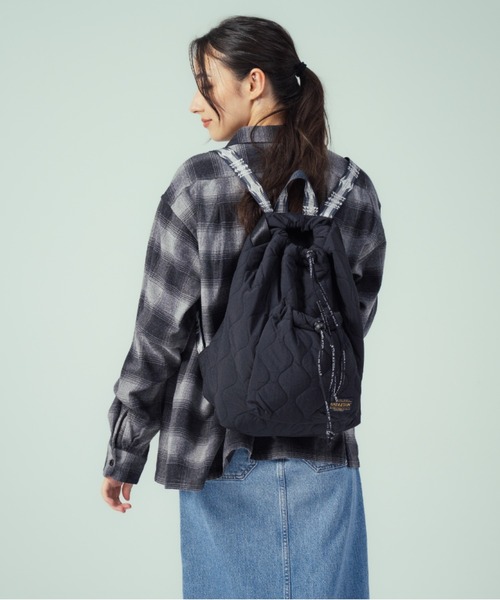 PENDLETON(ペンドルトン)の「キルティング・ナップサック(バックパック/リュック・メンズ・グリーン系その他/ブラック系その他・ONE SIZE)」の3枚目の写真