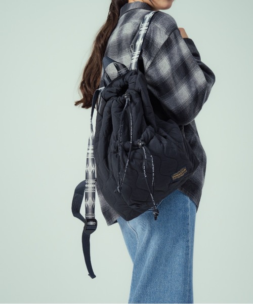 PENDLETON(ペンドルトン)の「キルティング・ナップサック(バックパック/リュック・メンズ・グリーン系その他/ブラック系その他・ONE SIZE)」の5枚目の写真