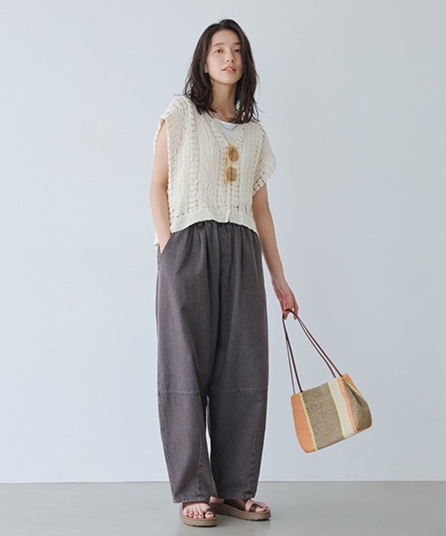 studio CLIP（スタディオクリップ）の「バレルデニムパンツ[プチ・プラスサイズあり]《CLIP denim》（デニムパンツ・レディース・ブルー/ブラウン/ブラック・LARGE/ﾌﾘｰ(L)/PF/MEDIUM）」の14枚目の写真