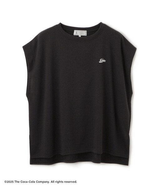 セール Coca-Cola 汗染み加工・セットアップ対応 ラメ入りミニ裏毛フレンチスリーブTシャツ Tシャツ カットソー Coca Cola コカコーラ のファッション通販