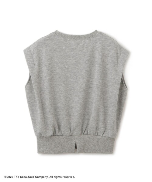 Coca Cola（コカコーラ）の「【Coca-Cola】【汗染み加工・セットアップ対応】ラメ入りミニ裏毛フレンチスリーブTシャツ（Tシャツ/カットソー・レディース・ライトグレー/チャコールグレー/グレー系その他・L/M）」の4枚目の写真