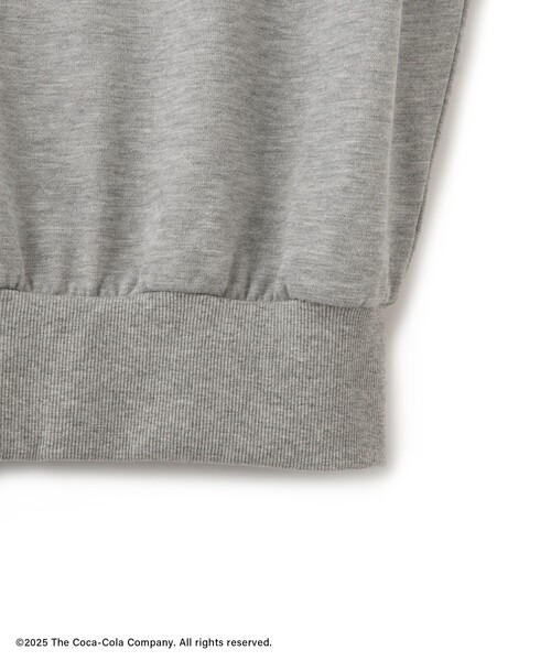 Coca Cola（コカコーラ）の「【Coca-Cola】【汗染み加工・セットアップ対応】ラメ入りミニ裏毛フレンチスリーブTシャツ（Tシャツ/カットソー・レディース・ライトグレー/チャコールグレー/グレー系その他・L/M）」の8枚目の写真