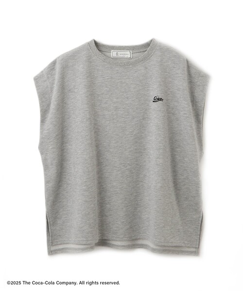 Coca Cola（コカコーラ）の「【Coca-Cola】【汗染み加工・セットアップ対応】ラメ入りミニ裏毛フレンチスリーブTシャツ（Tシャツ/カットソー・レディース・ライトグレー/チャコールグレー/グレー系その他・L/M）」の10枚目の写真