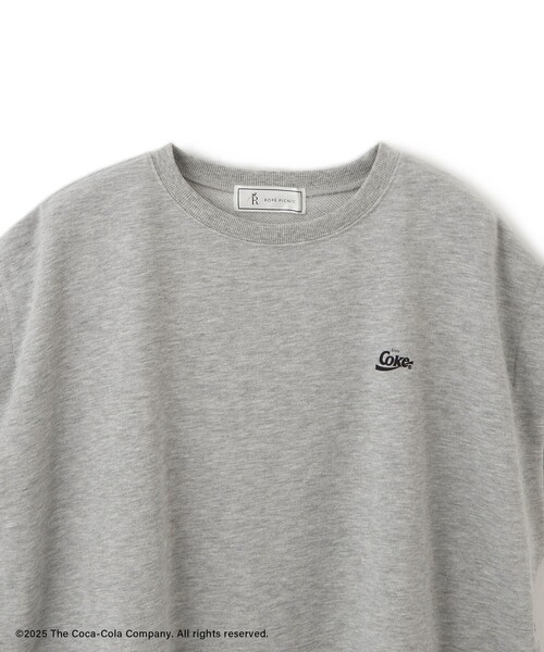 Coca Cola（コカコーラ）の「【Coca-Cola】【汗染み加工・セットアップ対応】ラメ入りミニ裏毛フレンチスリーブTシャツ（Tシャツ/カットソー・レディース・ライトグレー/チャコールグレー/グレー系その他・L/M）」の12枚目の写真