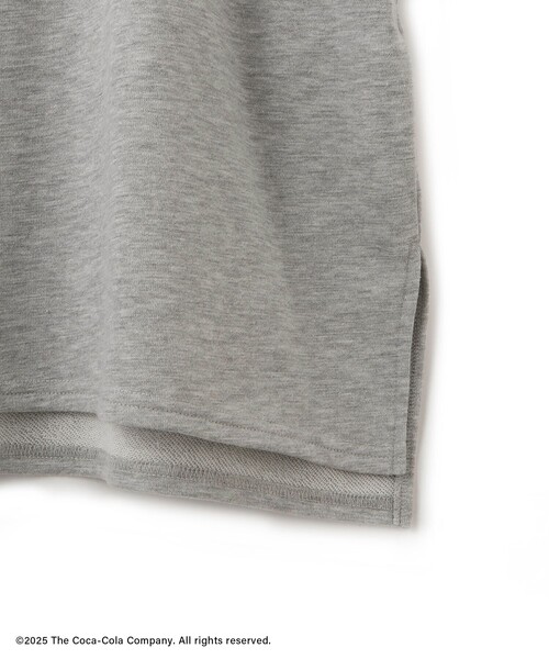 Coca Cola（コカコーラ）の「【Coca-Cola】【汗染み加工・セットアップ対応】ラメ入りミニ裏毛フレンチスリーブTシャツ（Tシャツ/カットソー・レディース・ライトグレー/チャコールグレー/グレー系その他・L/M）」の14枚目の写真
