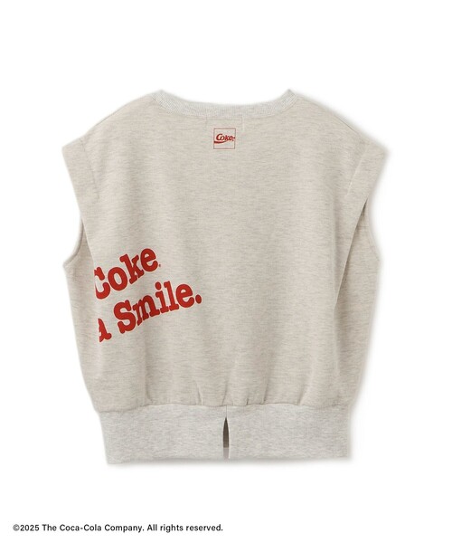 Coca Cola（コカコーラ）の「【Coca-Cola】【汗染み加工・セットアップ対応】ラメ入りミニ裏毛フレンチスリーブTシャツ（Tシャツ/カットソー・レディース・ライトグレー/チャコールグレー/グレー系その他・L/M）」の19枚目の写真