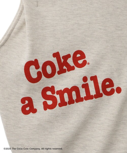 Coca Cola（コカコーラ）の「【Coca-Cola】【汗染み加工・セットアップ対応】ラメ入りミニ裏毛フレンチスリーブTシャツ（Tシャツ/カットソー・レディース・ライトグレー/チャコールグレー/グレー系その他・L/M）」の22枚目の写真