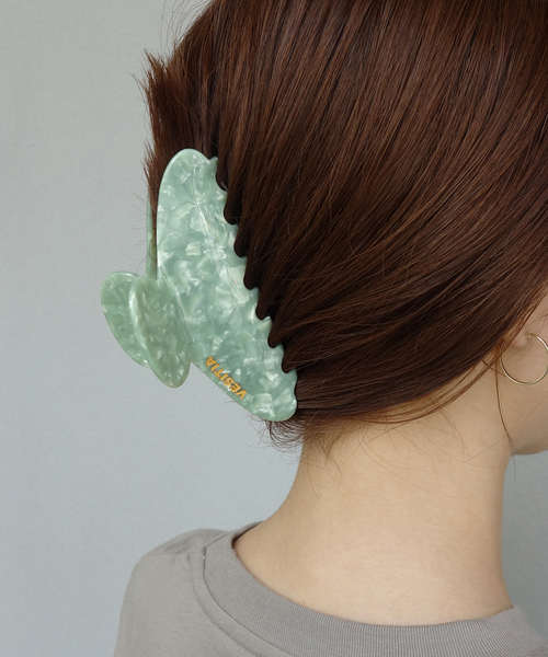 SLOBE IENA（スローブイエナ）の「VESITIA ヘアバレッタ CLAW CLIPS（バレッタ/ヘアクリップ・レディース・キャメル/ホワイト/ブラック/グリーン・FREE）」の2枚目の写真