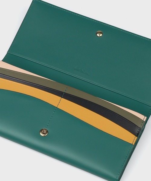 Paul Smith(ポールスミス)の「スワールカットカードレイヤー 長財布 / 555421 W081(財布・レディース・ブルーグリーン/アイボリー・FREE)」の2枚目の写真