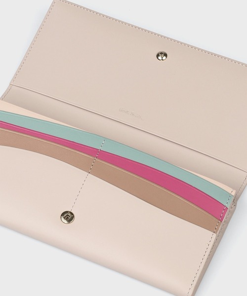Paul Smith(ポールスミス)の「スワールカットカードレイヤー 長財布 / 555421 W081(財布・レディース・ブルーグリーン/アイボリー・FREE)」の1枚目の写真