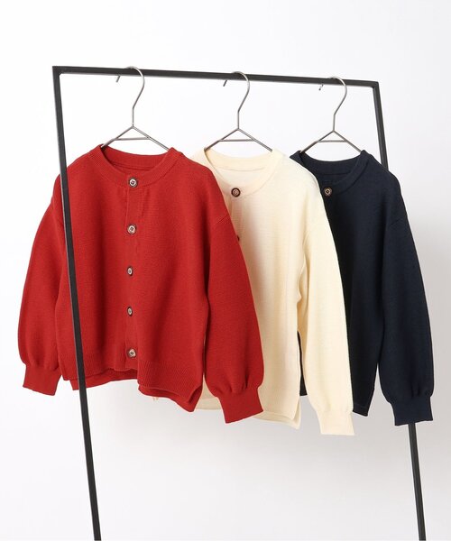 BREEZE（ブリーズ）の「【ジュニア対応】ニットカーディガン（カーディガン/ボレロ・キッズ・レッド/オフホワイト/ネイビー・90/100/110/120/80/130/140）」の5枚目の写真