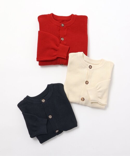 BREEZE（ブリーズ）の「【ジュニア対応】ニットカーディガン（カーディガン/ボレロ・キッズ・レッド/オフホワイト/ネイビー・90/100/110/120/80/130/140）」の6枚目の写真