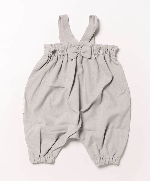 maarook(マルーク)の「杢ツイルリボンbabyロンパース(ロンパース・キッズ・グレー/オートミール・80cm/70cm)」の3枚目の写真