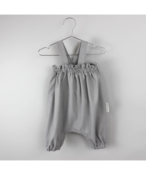maarook(マルーク)の「杢ツイルリボンbabyロンパース(ロンパース・キッズ・グレー/オートミール・80cm/70cm)」の5枚目の写真