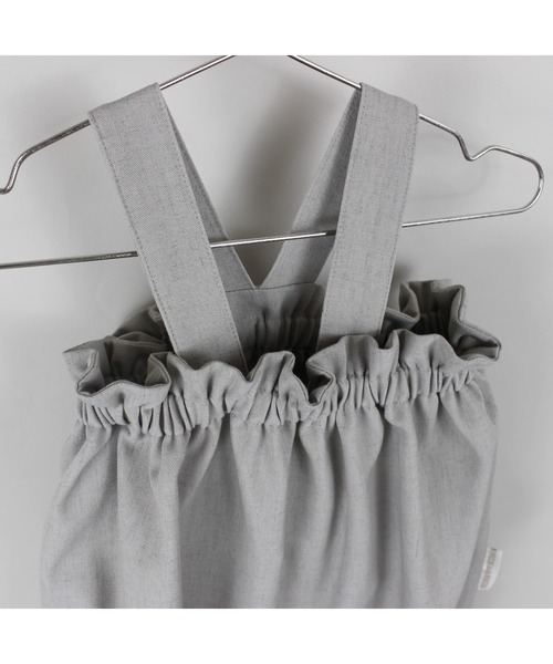 maarook(マルーク)の「杢ツイルリボンbabyロンパース(ロンパース・キッズ・グレー/オートミール・80cm/70cm)」の6枚目の写真