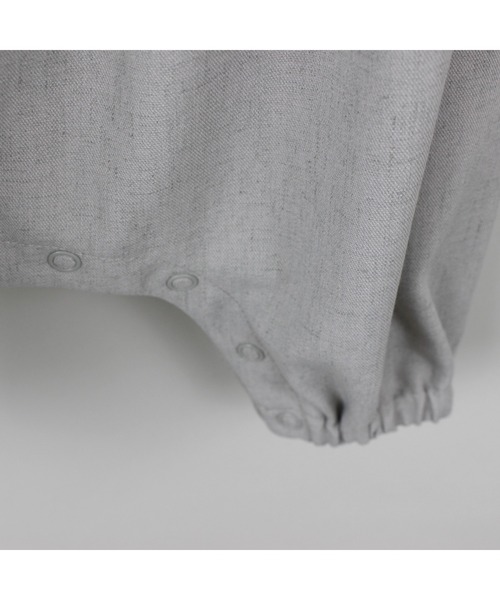 maarook(マルーク)の「杢ツイルリボンbabyロンパース(ロンパース・キッズ・グレー/オートミール・80cm/70cm)」の8枚目の写真