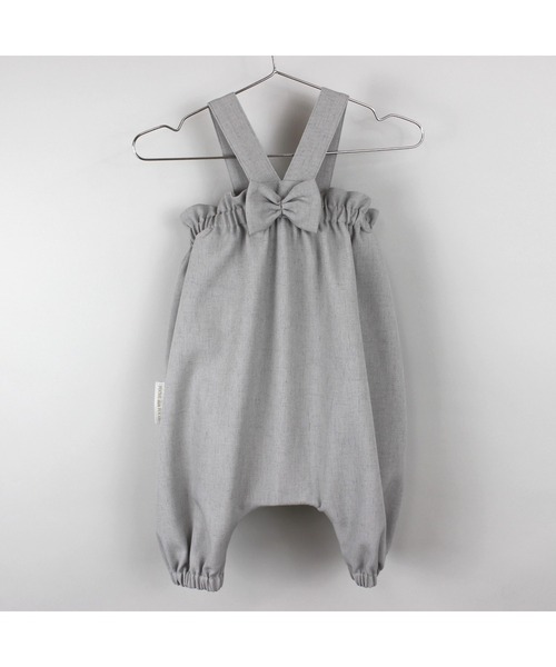 maarook(マルーク)の「杢ツイルリボンbabyロンパース(ロンパース・キッズ・グレー/オートミール・80cm/70cm)」の9枚目の写真