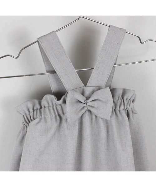 maarook(マルーク)の「杢ツイルリボンbabyロンパース(ロンパース・キッズ・グレー/オートミール・80cm/70cm)」の10枚目の写真