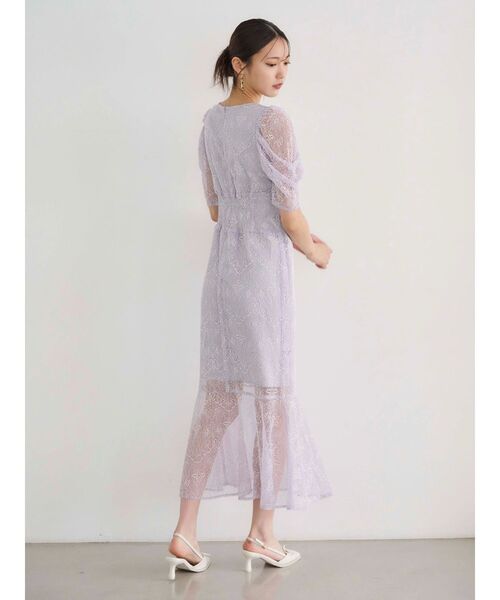 MERCURYDUO(マーキュリーデュオ)の「レースナローマーメイドドレスワンピース(ドレス・レディース・ブラック/ラベンダー・SMALL/MEDIUM)」の9枚目の写真
