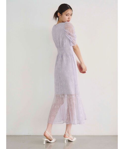 MERCURYDUO(マーキュリーデュオ)の「レースナローマーメイドドレスワンピース(ドレス・レディース・ブラック/ラベンダー・SMALL/MEDIUM)」の10枚目の写真