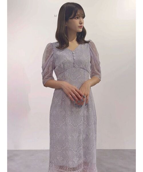 MERCURYDUO(マーキュリーデュオ)の「レースナローマーメイドドレスワンピース(ドレス・レディース・ブラック/ラベンダー・SMALL/MEDIUM)」の13枚目の写真